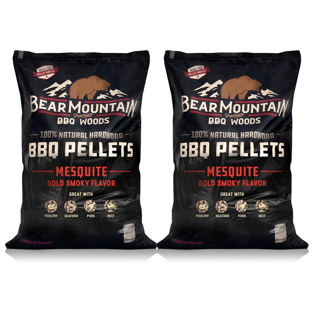 Bear Mountain BBQ All Natural Wood Mesquite Smoker Pellets, 40 Pounds (2 Pack)