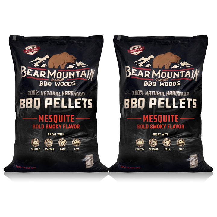 Bear Mountain BBQ All Natural Wood Mesquite Smoker Pellets, 40 Pounds (2 Pack)