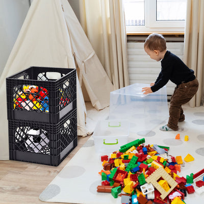 Juggernaut Storage Crate for Office Storage & Classroom Organization, 4-Pack