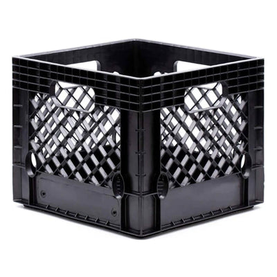 Juggernaut Storage 16 Quart Storage Crate with Handles, Black, Set of 2 (2 Pack)