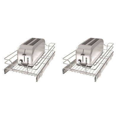 Rev-A-Shelf Cabinet Pull Out Shelf Organizer, 12 x 22 In, 5WB1-1222CR-1 (2 Pack)
