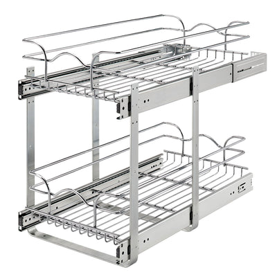Rev-A-Shelf Cabinet Pull Out Shelf Organizer, 12 x 22 In, 5WB2-1222CR-1 (2 Pack)