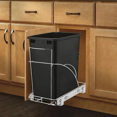 Rev-A-Shelf 35Qt Under Sink Trash Can Replacement, Plastic, RV-35-18-52 (2 Pack)