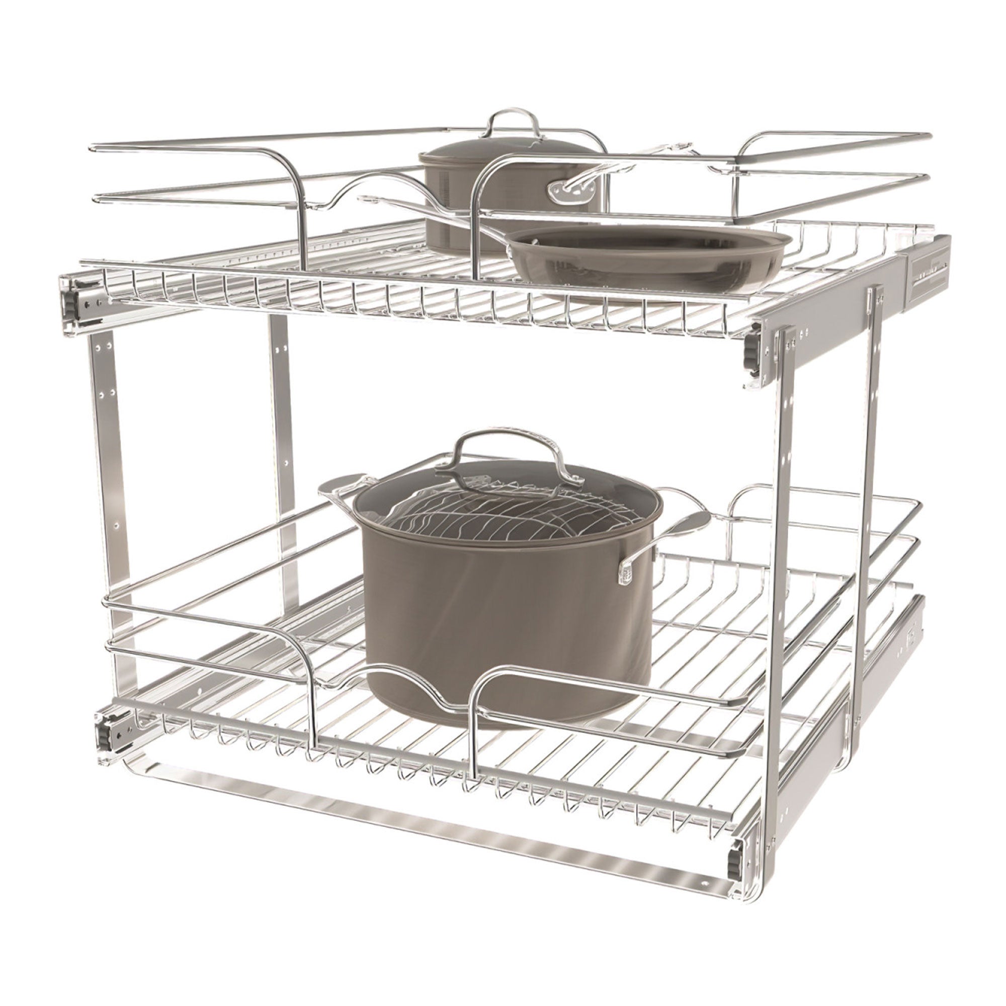 Rev-A-Shelf Cabinet Pull Out Shelf Organizer, 21 x 22 In, 5WB2-2122CR-1 (2 Pack)