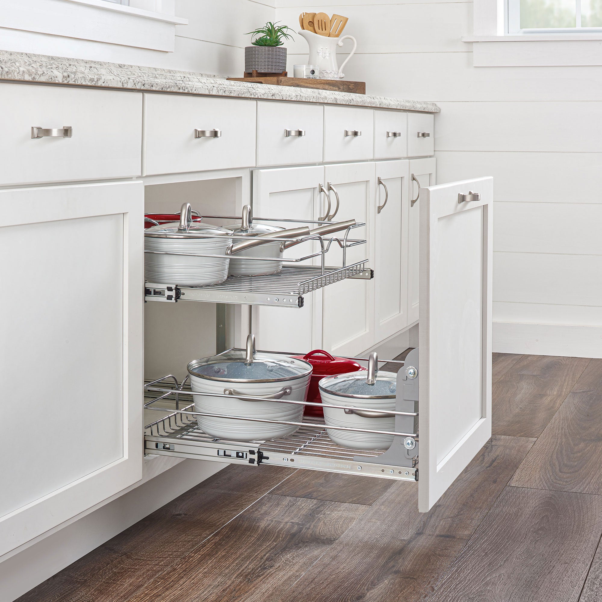 Rev-A-Shelf Cabinet Pull Out Shelf Organizer, 21 x 22 In, 5WB2-2122CR-1 (2 Pack)