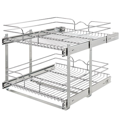 Rev-A-Shelf Cabinet Pull Out Shelf Organizer, 21 x 22 In, 5WB2-2122CR-1 (2 Pack)