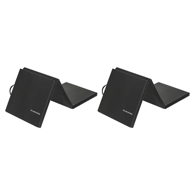 BalanceFrom Fitness GoGym 6x2ft Folding 3 Panel Exercise Mat, Black (2 Pack) - VMInnovations
