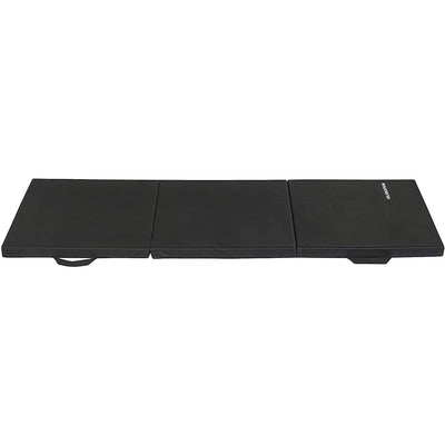 BalanceFrom Fitness GoGym 6x2ft Folding 3 Panel Exercise Mat, Black (2 Pack) - VMInnovations