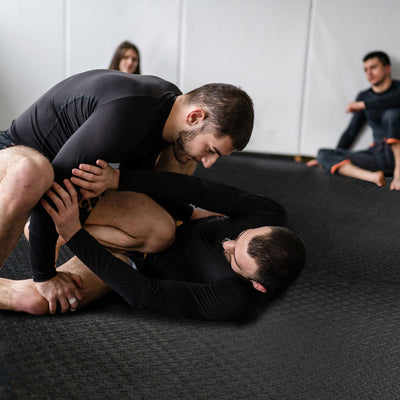 BalanceFrom Fitness 96 Sq Ft Interlocking Exercise Mat Tiles, Black (2 Pack) - VMInnovations