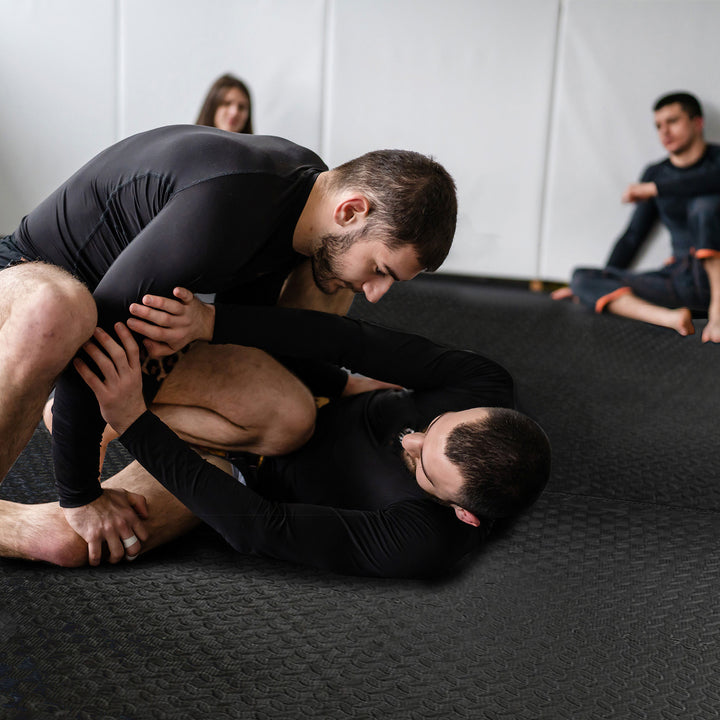 BalanceFrom Fitness 96 Sq Ft Interlocking Exercise Mat Tiles, Black (2 Pack)