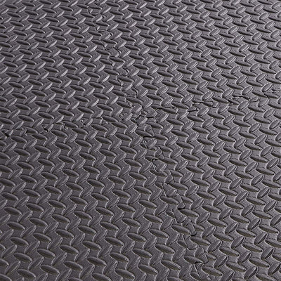 BalanceFrom Fitness 96 Sq Ft Interlocking Exercise Mat Tiles, Black (2 Pack)