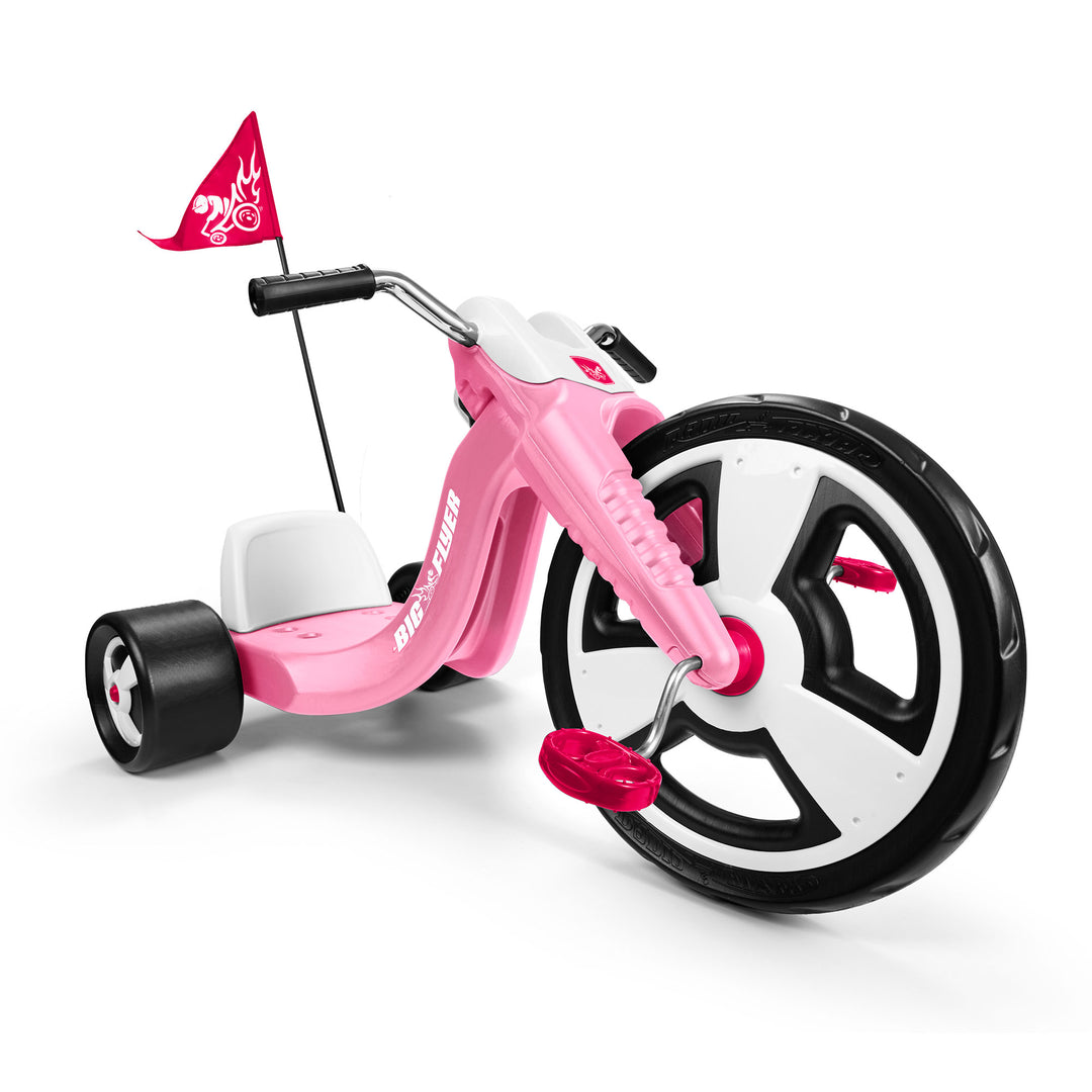 Radio Flyer Big Flyer Sport with Large Front Wheel and Adjustable Seat, Pink