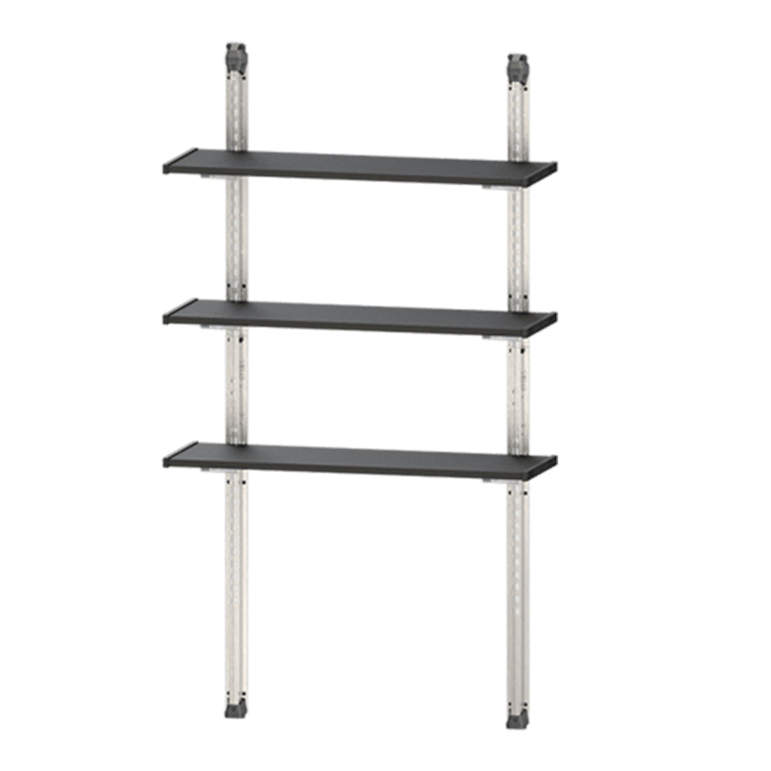 Keter 40 Inch All Weather Steel Reinforced Utility Storage Shed Shelf Kit, Black