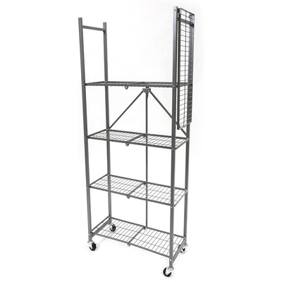 Origami 2 Pack RPR Series 5 Shelf Steel Rack Holds up to 100 Pounds, Silver - VMInnovations