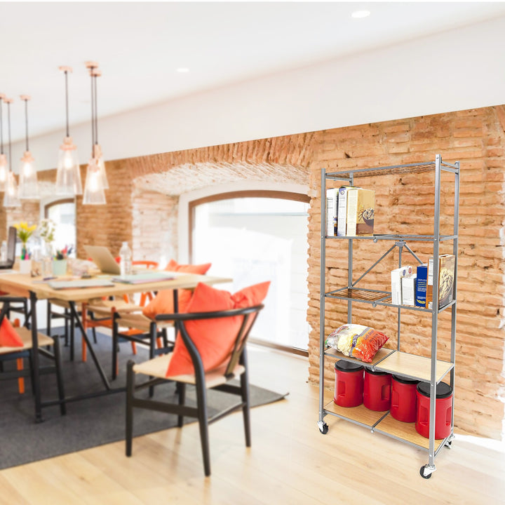 Origami RPR Series 5 Shelf Slim Steel Pantry Rack Holds up to 100 lb (Open Box) - VMInnovations