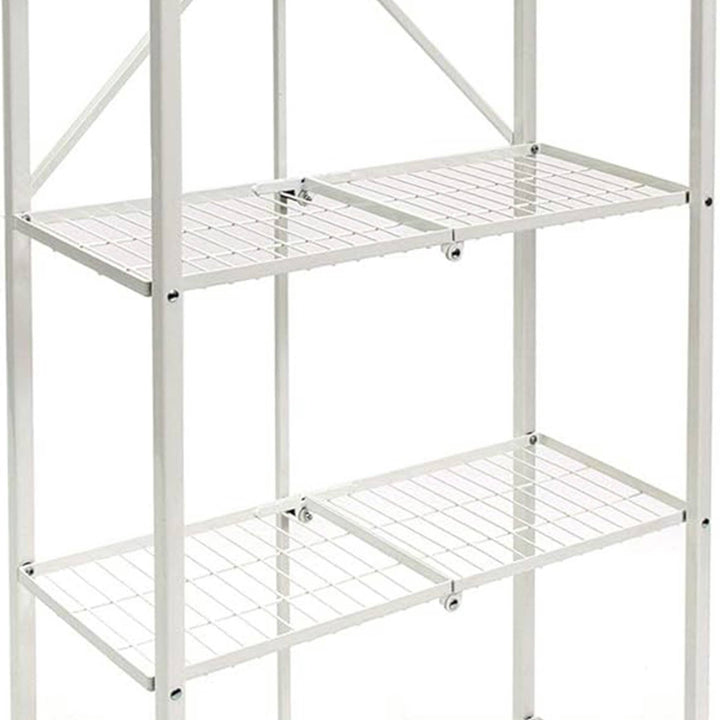 Origami RPR Series 5 Shelf Steel Pantry Rack Holds up to 100LB, White (Open Box) - VMInnovations