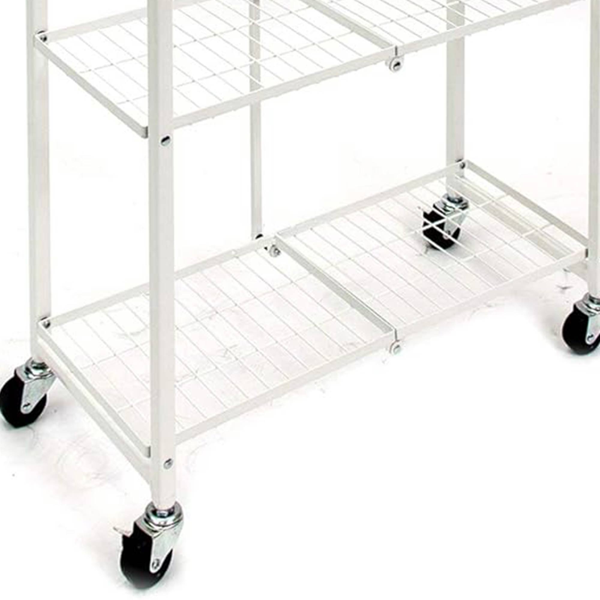 Origami RPR Series 5 Shelf Steel Pantry Rack Holds up to 100LB, White (Open Box) - VMInnovations