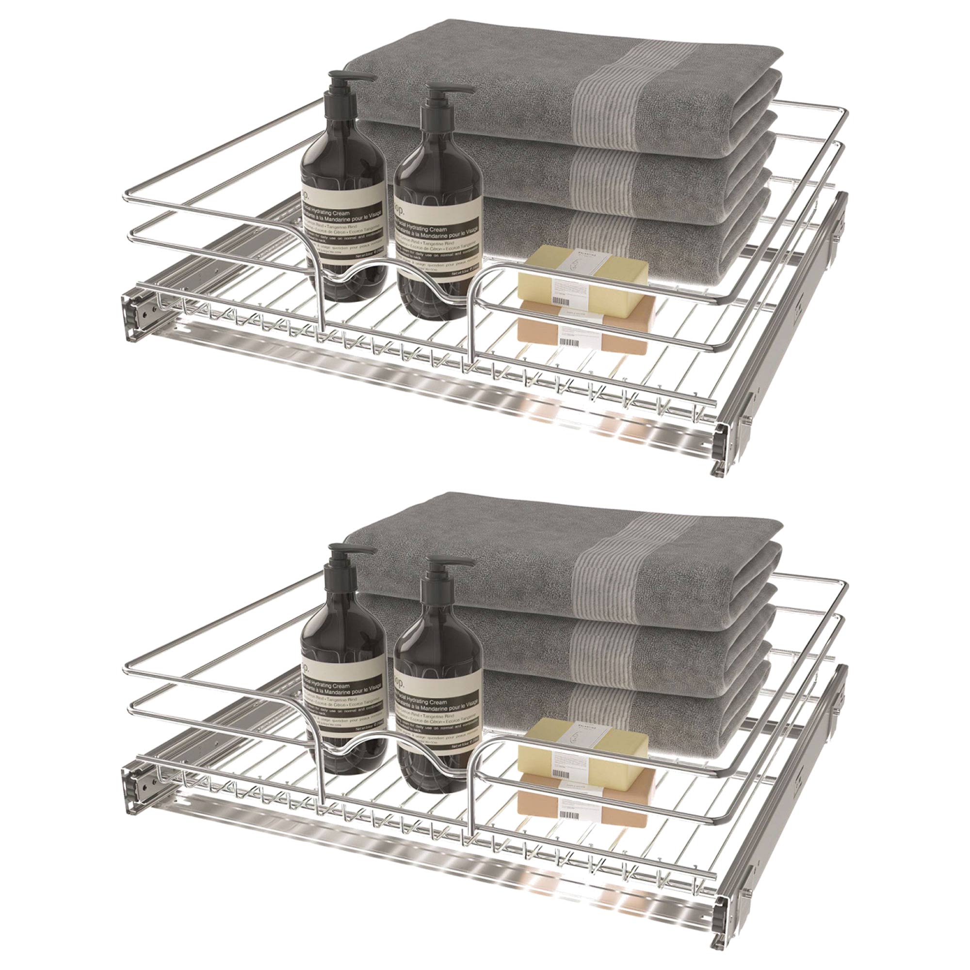 Rev-A-Shelf Kitchen Cabinet Shelf Organizer, 21 x 20 In, 5WB1-2120CR-1 (2 Pack)