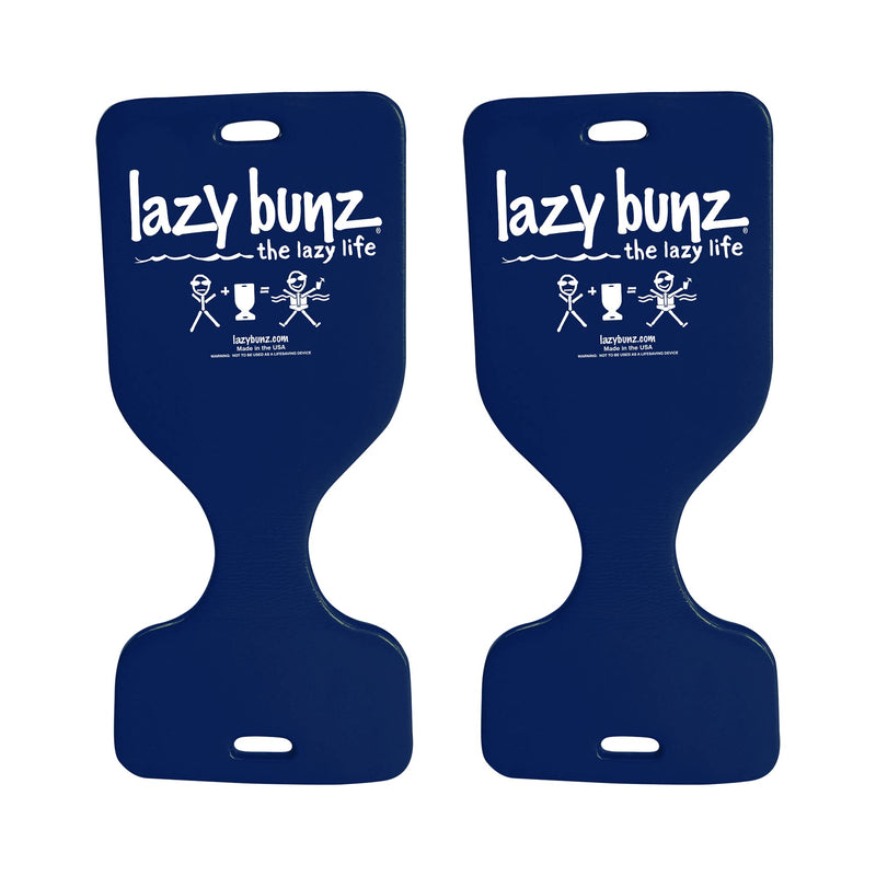 TRC Recreation Lazy Bunz Foam Saddle Swimming Pool Lounger, Navy Blue (2 Pack)
