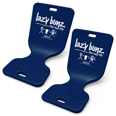 TRC Recreation Lazy Bunz Foam Saddle Swimming Pool Lounger, Navy Blue (2 Pack)