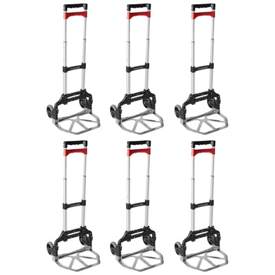 Magna Cart Personal MCX Folding Aluminum Hand Truck, 150lb Capacity, (6 Pack) - VMInnovations