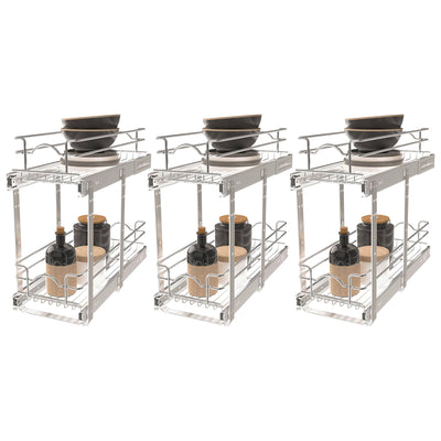 Rev-A-Shelf Cabinet Pull Out Shelf Organizer, 9 x 22 In, 5WB2-0922CR-1, 3-Pack