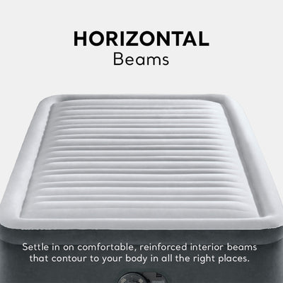 Intex Dura Beam Comfort Plus Airbed Mattress w/ Built-In Pump, Twin Size, 4 Pack - VMInnovations