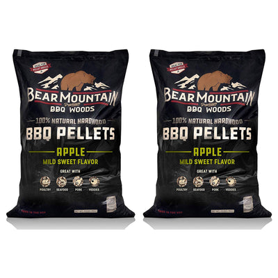 Bear Mountain BBQ All Natural Hardwood Apple Smoker Pellets, 40 Pounds (2 Pack) - VMInnovations