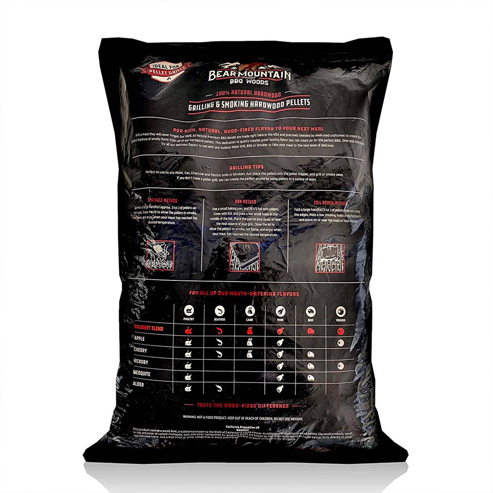 Bear Mountain BBQ All Natural Hardwood Apple Smoker Pellets, 40 Pounds (2 Pack) - VMInnovations