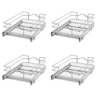 Rev-A-Shelf Kitchen Cabinet Pull Out Organizer, 12" x 18", 5WB1-1218CR-1, 4 Pack