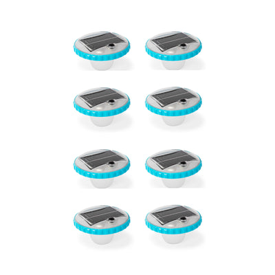 Intex 28690E Solar Powered LED Floating Color Changing Pool Light (8 Pack)