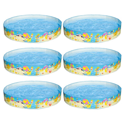 Intex Beach Days Snapset Instant Round Kids Childrens Swimming Pool (6 Pack) - VMInnovations