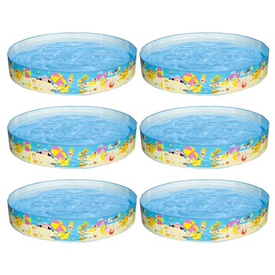 Intex Beach Days Snapset Instant Round Kids Childrens Swimming Pool (6 Pack)