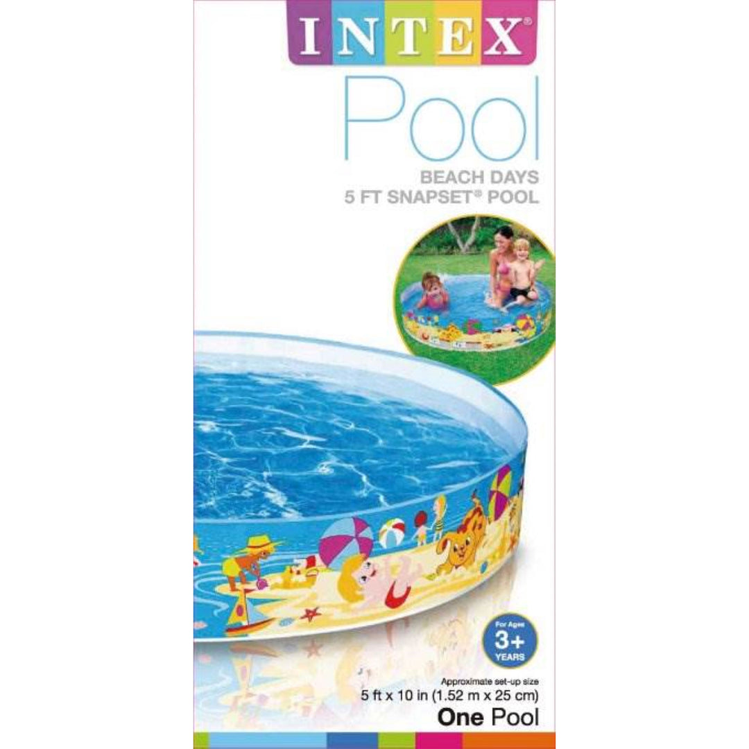 Intex Beach Days Snapset Instant Round Kids Childrens Swimming Pool (6 Pack)