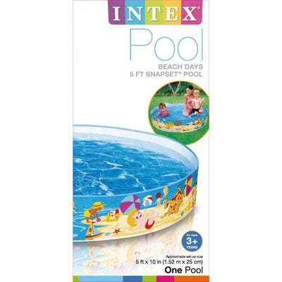 Intex Beach Days Snapset Instant Round Kids Childrens Swimming Pool (6 Pack) - VMInnovations