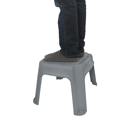 Gracious Living 9.5 Inches Plastic 1 Step Portable Home & Kitchen Stool (6 Pack) - VMInnovations