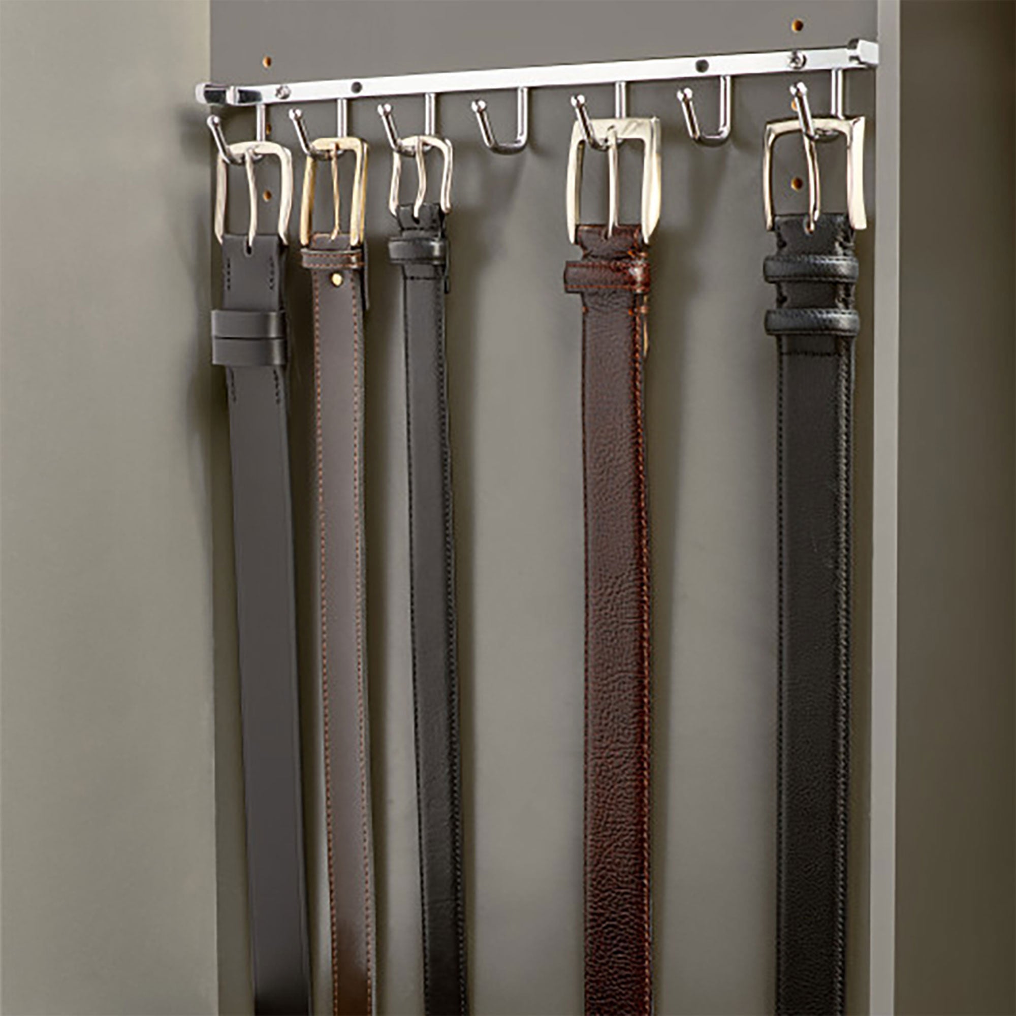 Rev-A-Shelf Sidelines 14" Closet Belt Rack Organizer, BRCSL-14NS-CR-1 (2 Pack) - VMInnovations