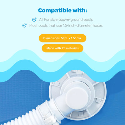 Funsicle 59"x1.5" Universal Replacement Hose Kit for Above Ground Pools (2 Pack) - VMInnovations