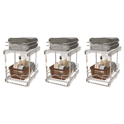 Rev-A-Shelf Kitchen Pull Out Shelf Organizer, 12 x 18 In, 5WB2-1218CR-1 (3 Pack)