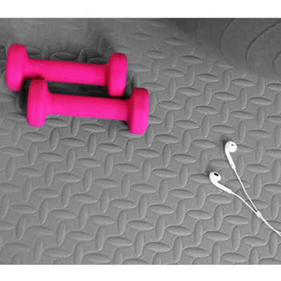 BalanceFrom Fitness Foam Interlocking Exercise Floor Mat, 96 SqFt, Gray (2 Pack)