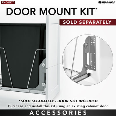Rev-A-Shelf 20 Inch Pull Out Large Clothes Hamper, White, HPRV-1520 S (2 Pack)