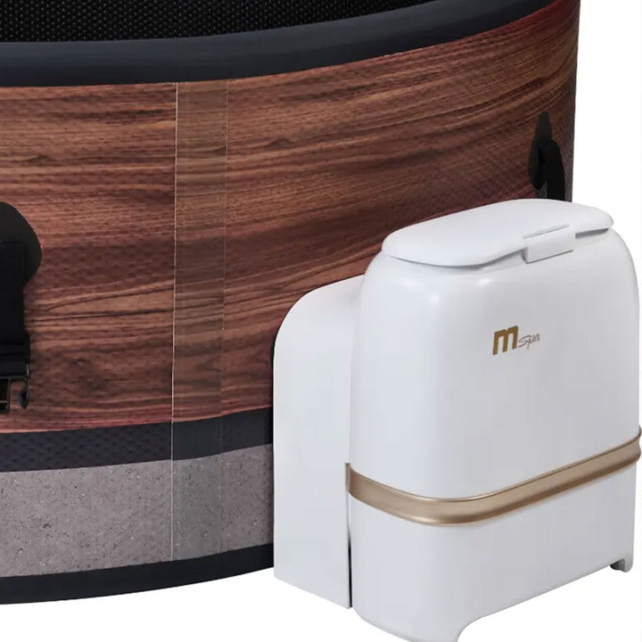 MSpa Duet 138 Jets 930L 6 Person Hot Tub Spa w/Control Box, Woodgrain (Used) - VMInnovations