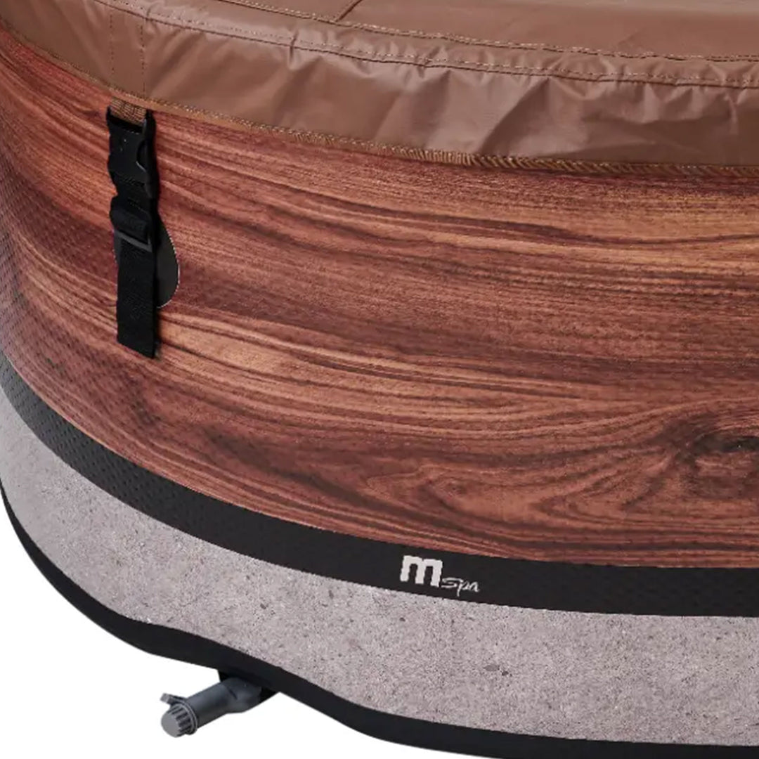 MSpa Duet 138 Jets 930L 6 Person Hot Tub Spa w/Control Box, Woodgrain (Used) - VMInnovations