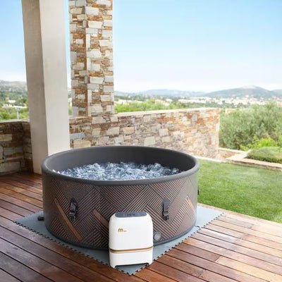 MSpa Mono 138 Jets 930L 6 Person Hot Tub Spa with Control Box, Gold (For Parts) - VMInnovations
