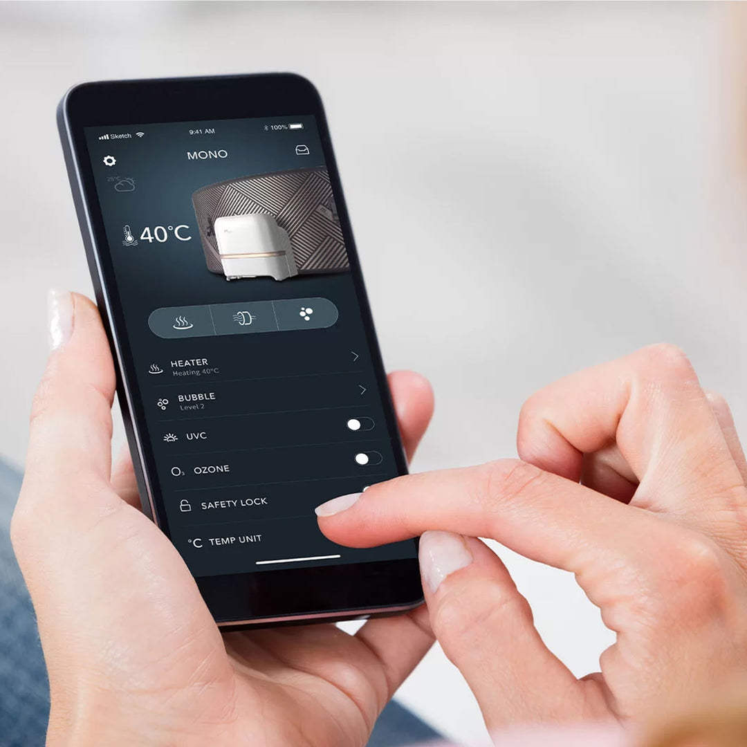 MSpa Round Inflatable Bubble Massage Spa, 4 to 6 Person Outdoor Hot Tub, Mono - VMInnovations