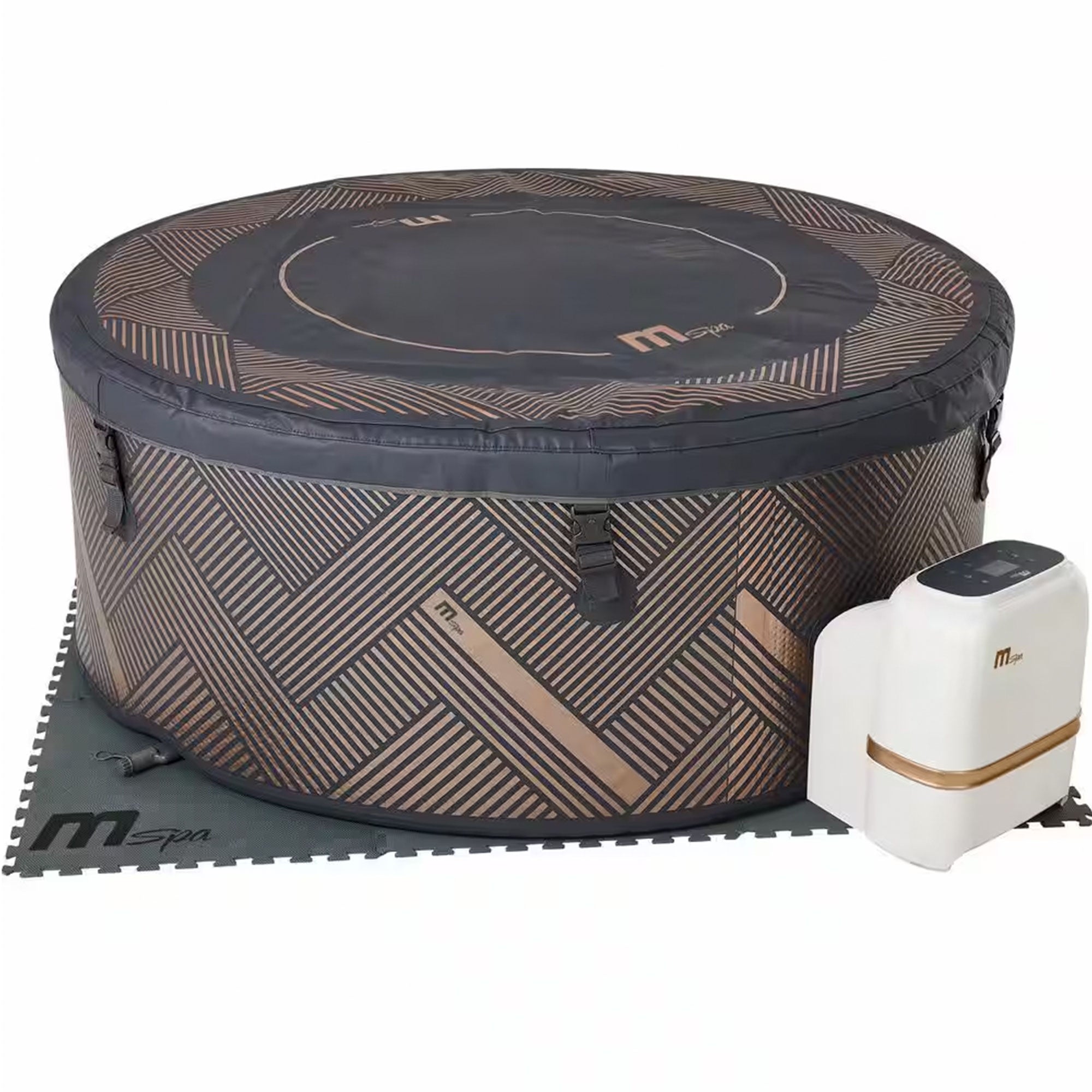 MSpa Mono 138 Jets 930L 6 Person Bubble Hot Tub Spa, Gold (Open Box) - VMInnovations