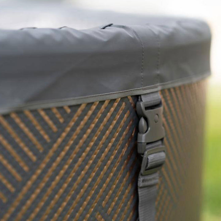 MSpa Round Inflatable Bubble Massage Spa, 4 to 6 Person Outdoor Hot Tub, Mono - VMInnovations