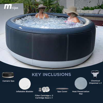 MSpa Round Inflatable Bubble Spa with Energy Efficient Cover, Super Camaro - VMInnovations