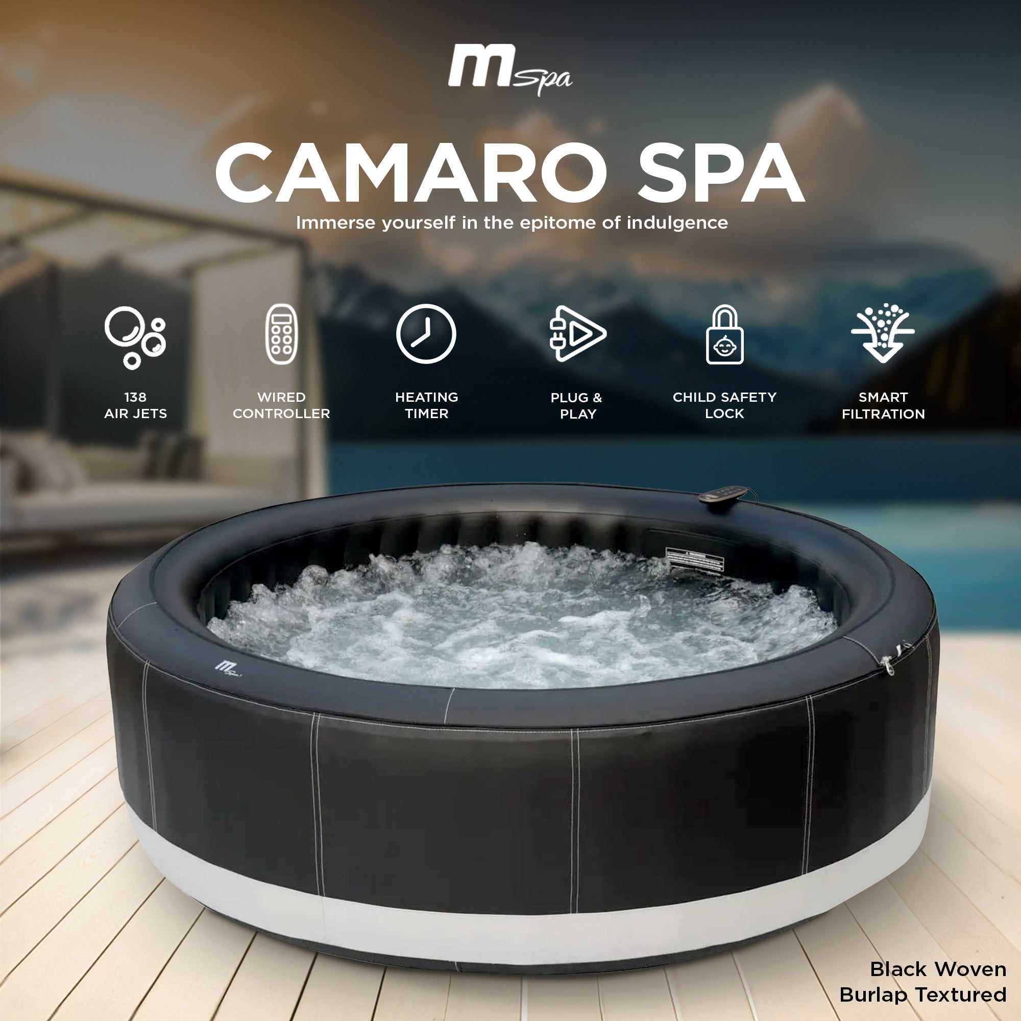 MSpa Round Inflatable Bubble Massage Spa, 4 to 6 Person Hot Tub (Used) - VMInnovations