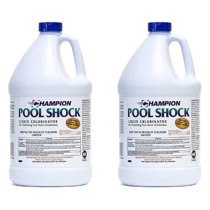 Champion Pool Shock Liquid Chlorinator for Pool Water Disinfection (4 Pack)